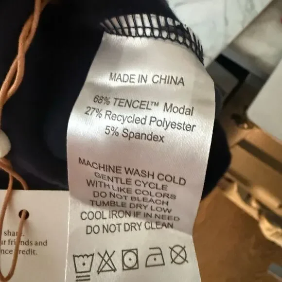 Quince Women’s Medium Navy Wide Leg Pants New Tencel - Picture 5 of 5